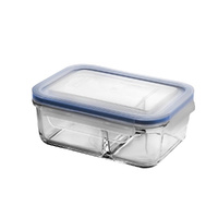 Glasslock Duo Tempered Glass Rectangular Container With Lid - 670ml