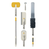 Joseph Joseph CleanTech Deep Cleaning Set W/ Extension Pole - 6 Piece 