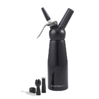 MasterPro 500ml Cream Whipper With 3 Nozzles Black