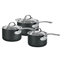 Chasseur Cinq Etoiles Hard Anodised 3 Piece Saucepan Set 