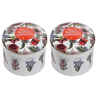 Banksia Red Floral Emblems Of Australia Tin Chocolate Fruit Nut Mix 200g - 2 Pack