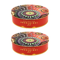 Banksia Red Aboriginal Art Unity Tin Caramel Fudge 200g - 2 Pack