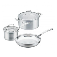 Scanpan Impact 3 Piece Cookware Set - Stainless Steel 3pc
