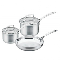 Scanpan Impact 3 Piece Cookware Starter Set - Stainless Steel 3pc