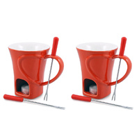 Swissmar Sweetheart 8 Piece Mug Fondue 8pc - Set of 2