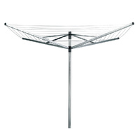 Brabantia Rotary Dryer Lift-O-Matic 4 Arm / 50m Metal Soil Spear - Silver
