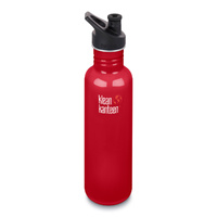 KLEAN KANTEEN 27OZ 800ML MINERAL RED BPA FREE WATER BOTTLE