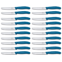 Victorinox Steak and Tomato Knife 11cm Wavy Edge - Set of 20 - Blue