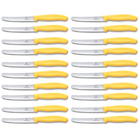 Victorinox Steak and Tomato Knife 11cm Wavy Edge - Set of 20 - Yellow