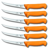 Victorinox Swibo Boning Knife Curved Stiff Blade 16cm 5.8405.16 - Set of 6