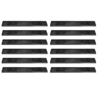 Trenton Bar Mat / Runner 610 x 83mm Black Rubber - Set of 12