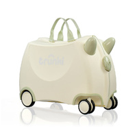 Trunki Glide Ride on Luggage Kids Suitcase Toy Box Solid White