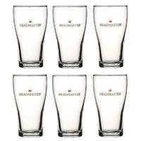 Crown Nucleated Headmaster 285ml Beer Conical Glasses - Set of 6