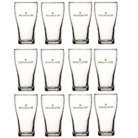 Crown Nucleated Headmaster 285ml Beer Conical Glasses - Set of 12