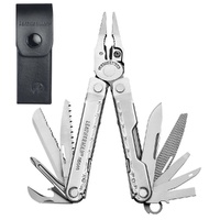 New Leatherman REBAR Stainless Steel Multi-Tool & Leather Sheath