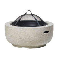 Rogue Nova Fire Pit with Cover - Light Grey 38cm