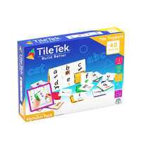 TileTek 40 Piece Tile Topper Alphabet Lower Case Pack Age 3+