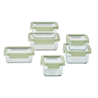 Glasslock Essentials Ovensafe Glass Container Set W/ Lid 6 Piece