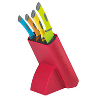 Scanpan Spectrum 5pc Knife Block Set - Coloured Stainless Steel Kitchen Knives