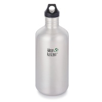 KLEAN KANTEEN CLASSIC 64OZ 1900ML BPA FREE WATER BOTTLE - BRUSHED STAINLESS STEEL