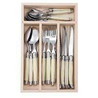 Laguiole - Debutant Mirror - 24pc Cutlery Sets - IVORY
