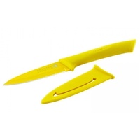 SCANPAN SPECTRUM SOFT TOUCH UTILITY KNIFE W/ SHEATH  - YELLOW BRAND NEW SAVE 