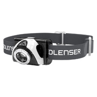New LED LENSER SEO 5 Head Torch Lightweight Headlamp SEO5 - GREY 180 Lumens