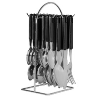 Avanti Black 24 Piece Stainless Steel 24pc Hanging Cutlery Set 16721