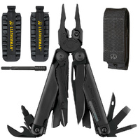 Leatherman SURGE BLACK Multi-Tool & Molle Sheath + 42 Bit Kit + Bit Extender