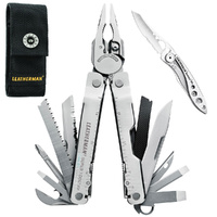 Leatherman SUPERTOOL 300 Stainless Steel Multi-Tool & Nylon Sheath & Skeletool Kbx