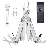 Leatherman Wave Plus + Stainless Steel Multi Tool & Leather Sheath & Pocket Clip