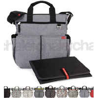 NEW SKIP HOP DUO SIGNATURE NAPPY DIAPER BABY BAG W/ CHANGING MAT - SELECT COLOUR