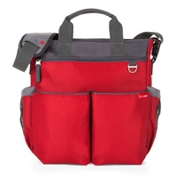 NEW SKIP HOP DUO SIGNATURE NAPPY DIAPER BABY BAG W/ CHANGING MAT - RED SKIPHOP