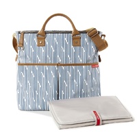 New SKIP HOP DUO Special Edition Nappy Baby Bag W/ Changing Mat BLUE STRIPE SH200316