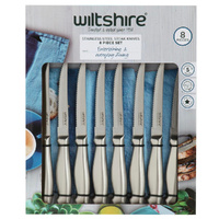 New Wiltshire 8pc Steak Stainless Steel 12cm Knife Set - 8 Piece 