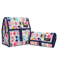 NEW PACKIT PERSONAL COOLER LUNCH BAG FREEZE & GO - FESTIVE GEM PACK IT USA 