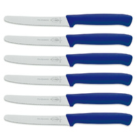 F Dick Serrated Edge Utility Steak - Set of 6 Blue