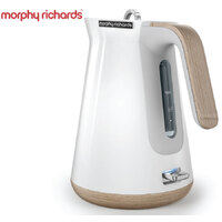 New MORPHY RICHARDS Scandi Aspect WHITE Kettle W/ Wood Trim 100005 Boiler Jug
