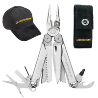 Leatherman Wave Plus + Stainless Steel Multi Tool & Nylon Sheath & Baseball Cap
