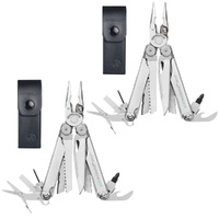 Leatherman 2 x Wave Plus + Stainless Steel Multi Tool & Leather Sheath