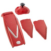 BORNER V5 POWER V SLICER 5 PIECE SET 5PC MANDOLINE RED GERMAN