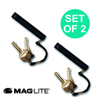 NEW MAGLITE BLACK 2 X SOLITAIRE FLASHLIGHT MADE IN USA
