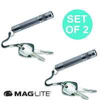 NEW MAGLITE PEWTER GREY 2 X SOLITAIRE FLASHLIGHT MADE IN USA