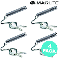 NEW MAGLITE PEWTER GREY 4 X SOLITAIRE FLASHLIGHT MADE IN USA