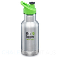 KLEAN KANTEEN KID CLASSIC INSULATED 355ML 12OZ SPORTS CAP STAINLESS BOTTLE