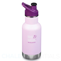 KLEAN KANTEEN KID CLASSIC INSULATED 355ML 12OZ SPORTS CAP PURPLE SUGARPLUM FAIRY BOTTLE