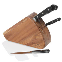 Stanley Rogers Provincial 6 Piece Acacia Wood 6pc Knife Block Set 