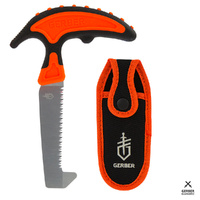 GERBER VITAL PACK SAW W/ SHEATH ORANGE RUBBER HANDLE