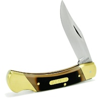 Schrade Old Timer Lockblade Cave Bear Folding Knife & Leather Sheath - 7OT