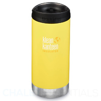 KLEAN KANTEEN TKWIDE INSULATED 12OZ 355ML BUTTERCUP YELLOW W/ CAFE CAP